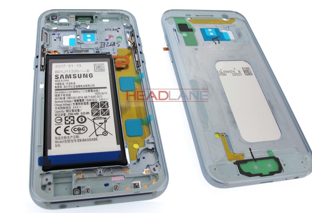 Samsung SM-A320 Galaxy A3 (2017) Middle + Battery - Blue