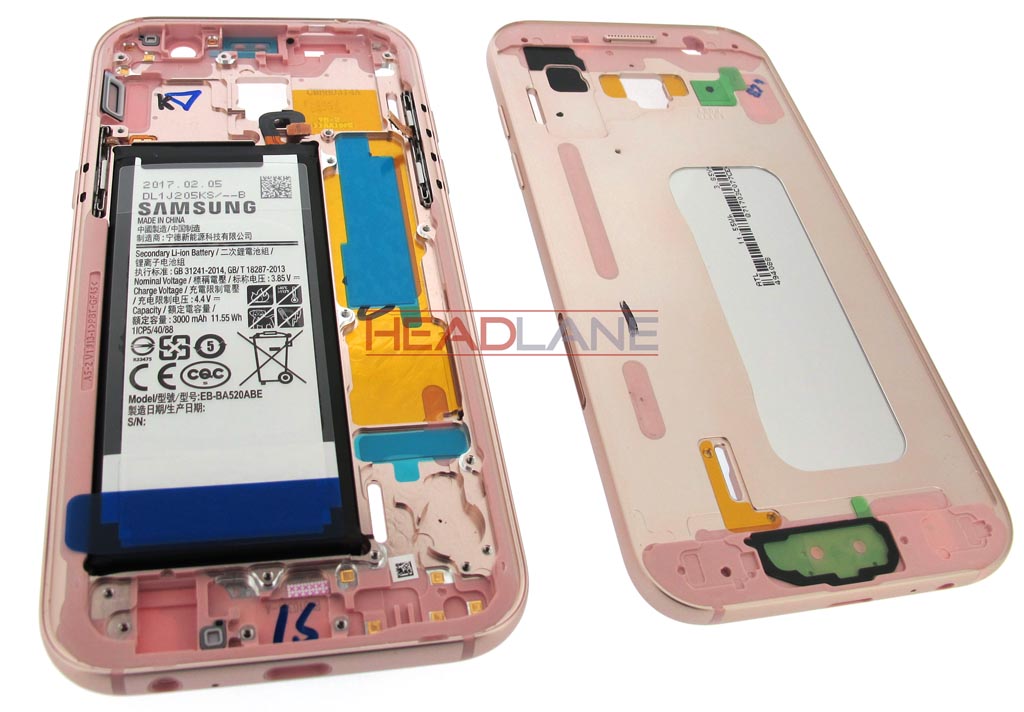 Samsung SM-A520 Galaxy A5 (2017) Middle + Battery - Pink