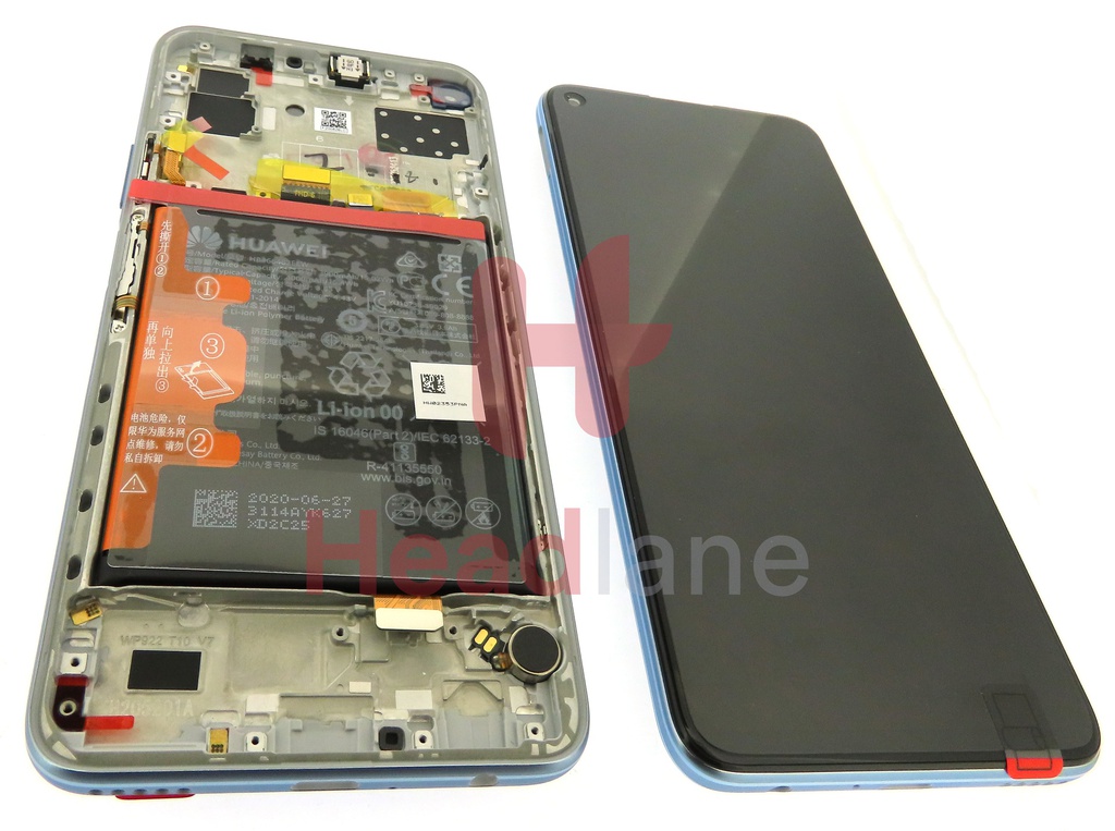 Huawei Honor 30S LCD Display / Screen + Touch + Battery Assembly - Silver