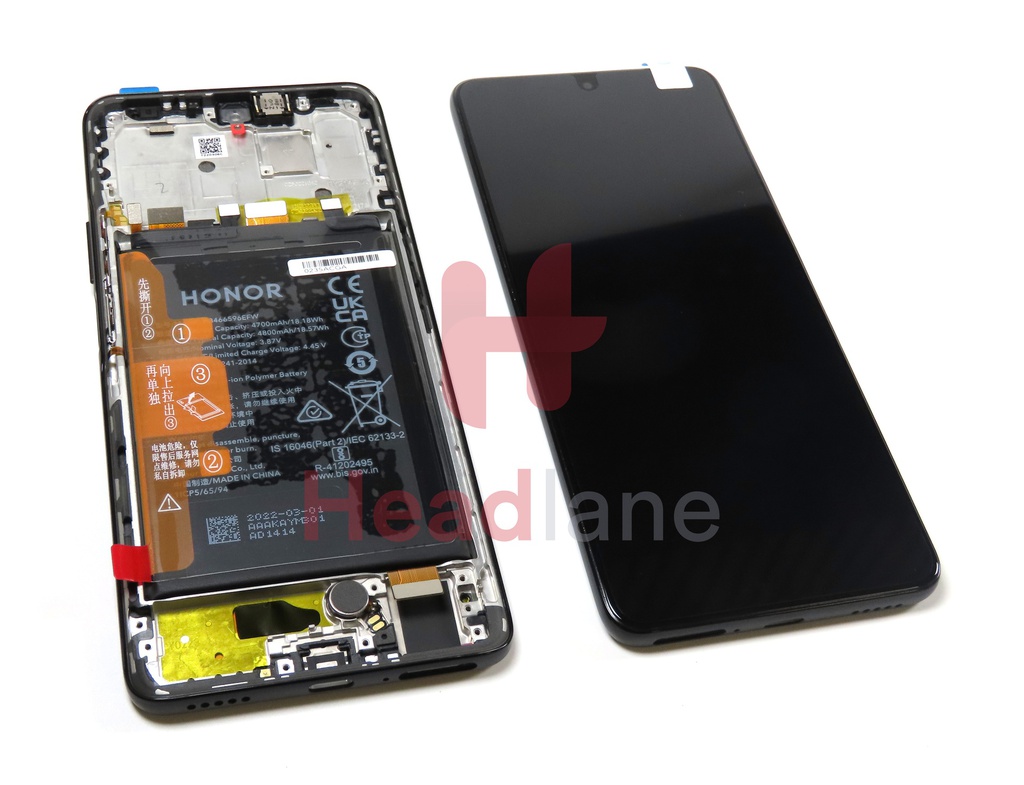 Honor Magic4 Lite / X9 5G LCD Display / Screen + Touch + Battery Assembly - Black