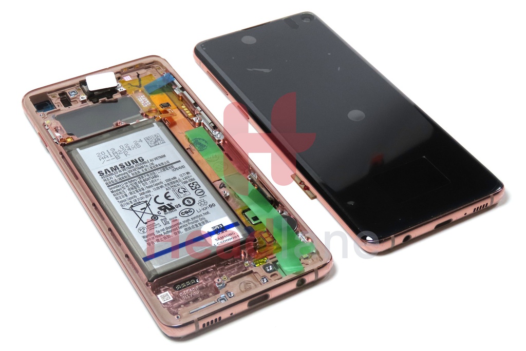 Samsung SM-G973 Galaxy S10 LCD Display / Screen + Touch + Battery - Flamingo Pink