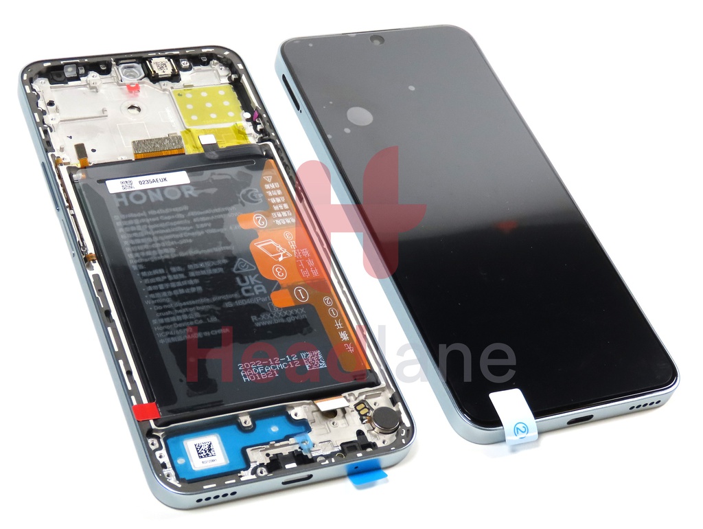 Honor X8a LCD Display / Screen + Touch + HB416594EGW Battery - Silver