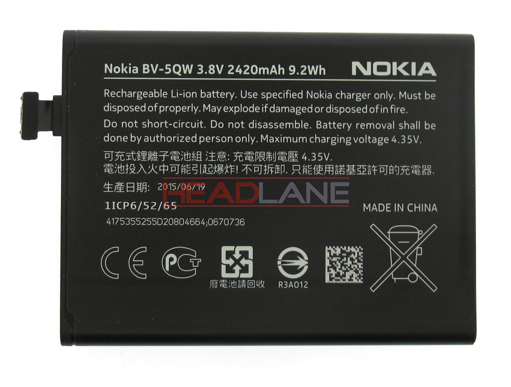 Microsoft Lumia 930 BV-5QW 2420mAh Battery