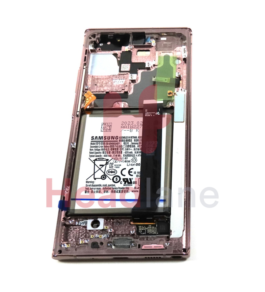 Samsung SM-N986 N985 Galaxy Note 20 Ultra 5G /4G LCD Display / Screen + Touch - Bronze + Battery (No Camera)