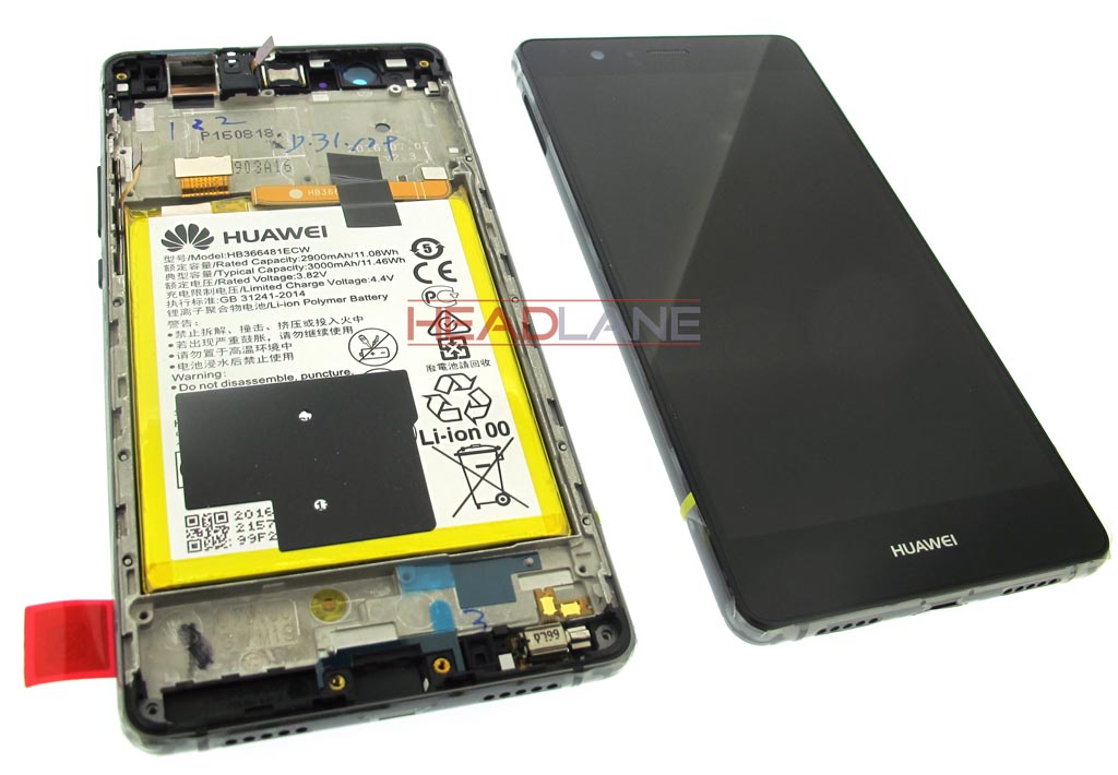 Huawei P9 Lite LCD / Touch + Battery Assembly - Black