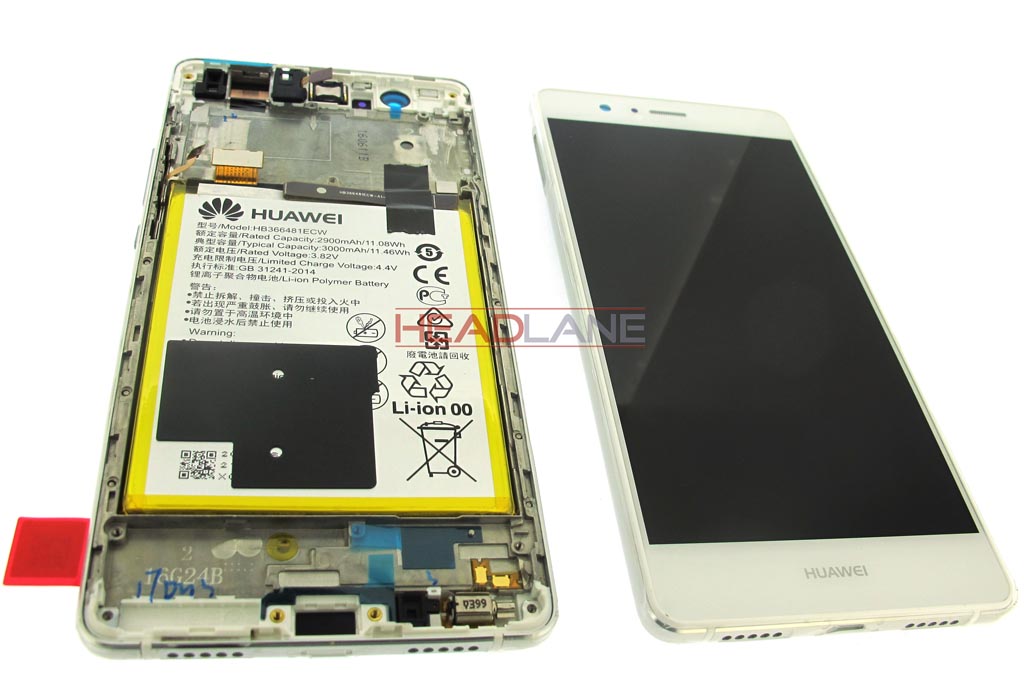 Huawei P9 Lite LCD / Touch + Battery Assembly - White