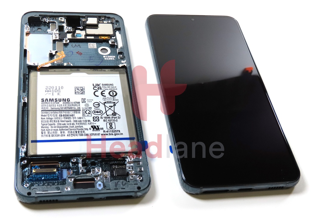 Samsung SM-S901U Galaxy S22 LCD Display / Screen + Touch + Battery - Green (USA Version)