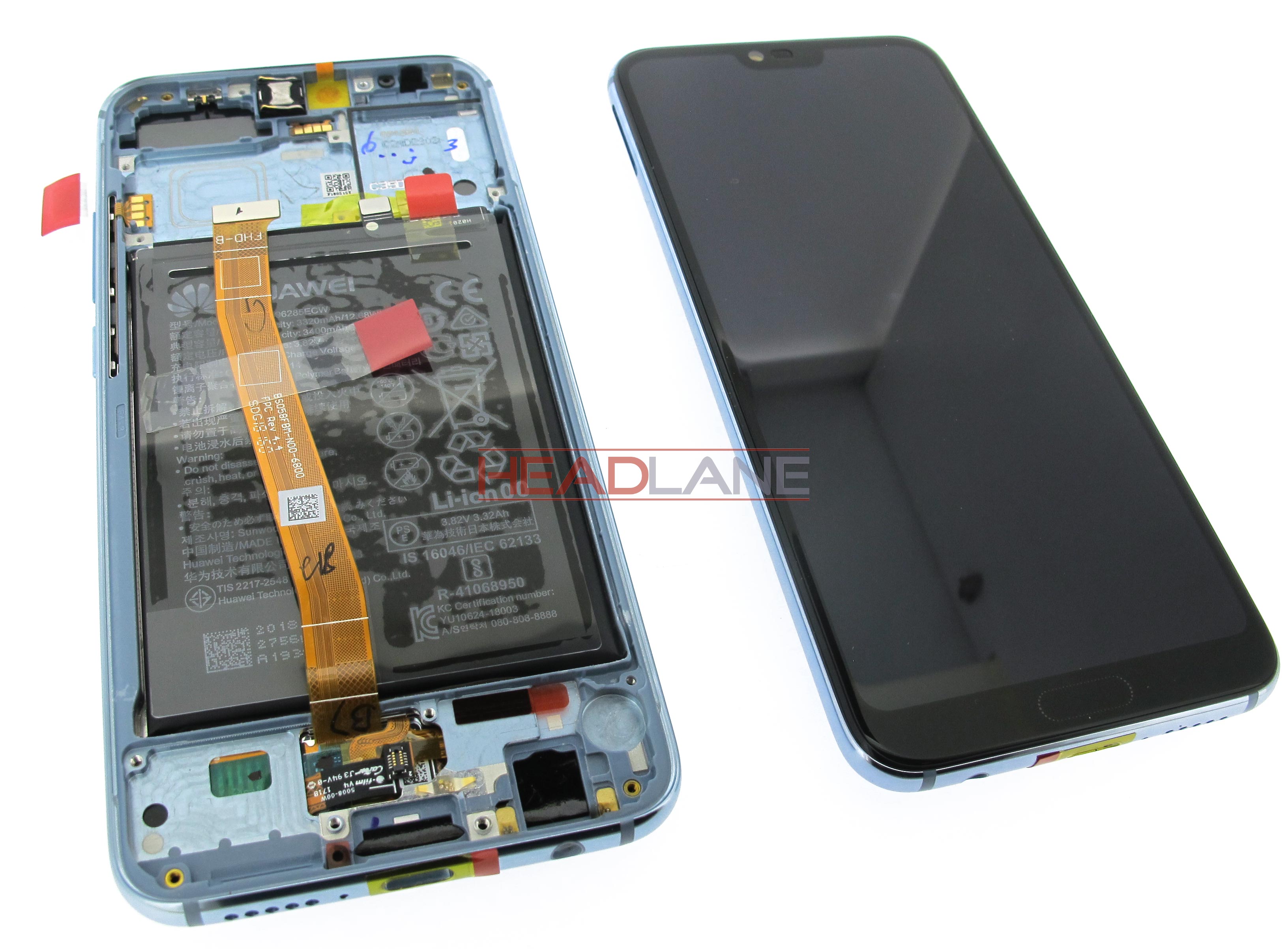 Huawei Honor 10 LCD / Touch + Battery Assembly - Grey
