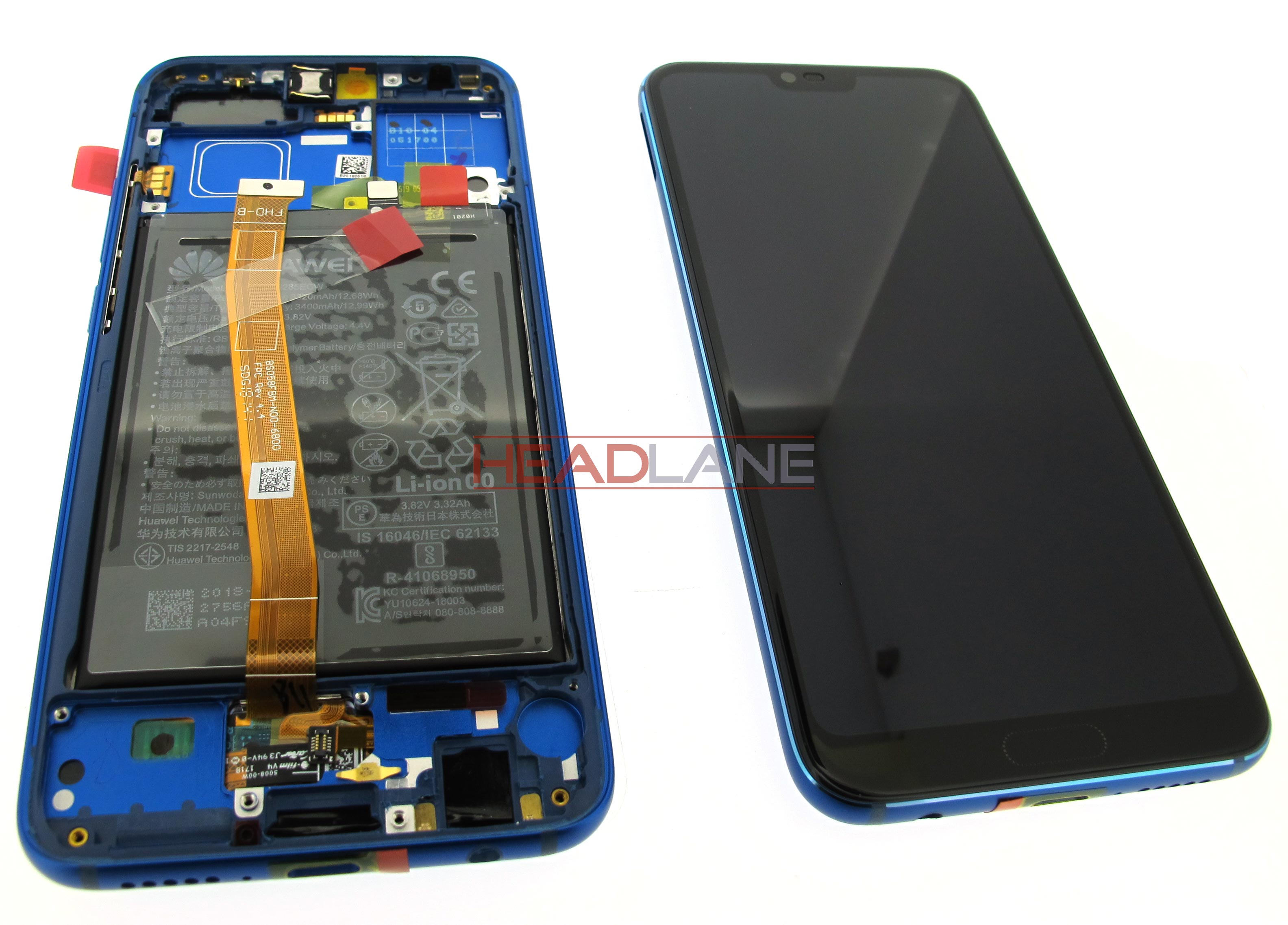 Huawei Honor 10 LCD / Touch + Battery Assembly - Blue