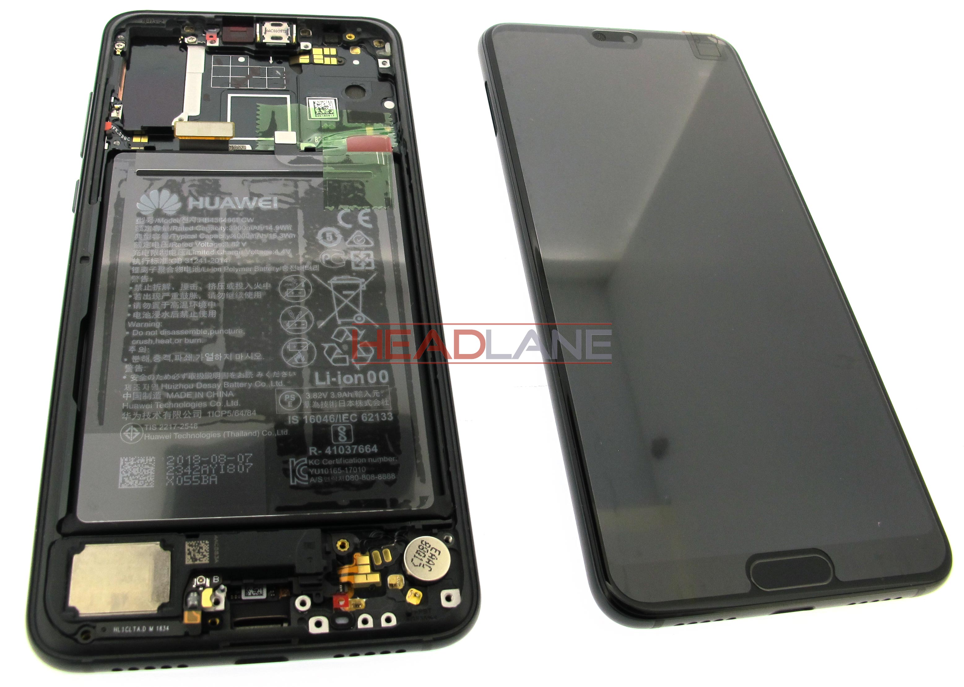 Huawei P20 Pro LCD / Touch + Battery Assembly - Black