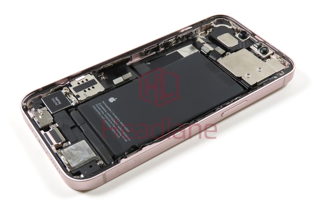 iPhone 13 Back / Battery Cover + Small Parts - Pink (Pulled - Grade A)