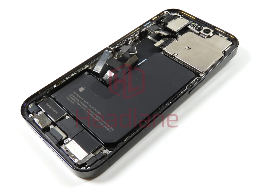 iPhone 14 Pro Back / Battery Cover + Small Parts - Black (Pulled - Grade A)