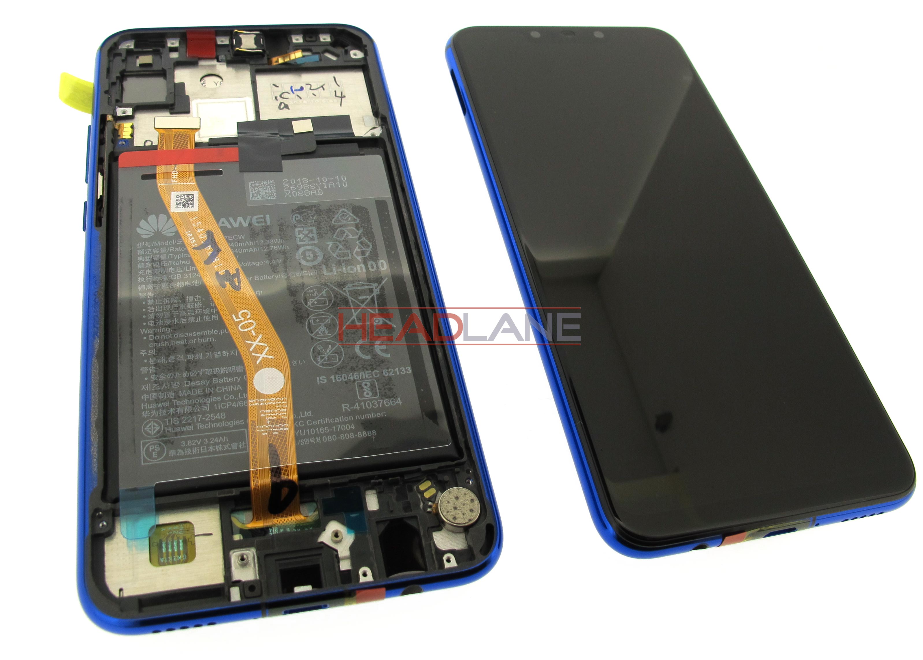 Huawei P Smart+ / P Smart Plus LCD / Touch + Battery Assembly - Purple