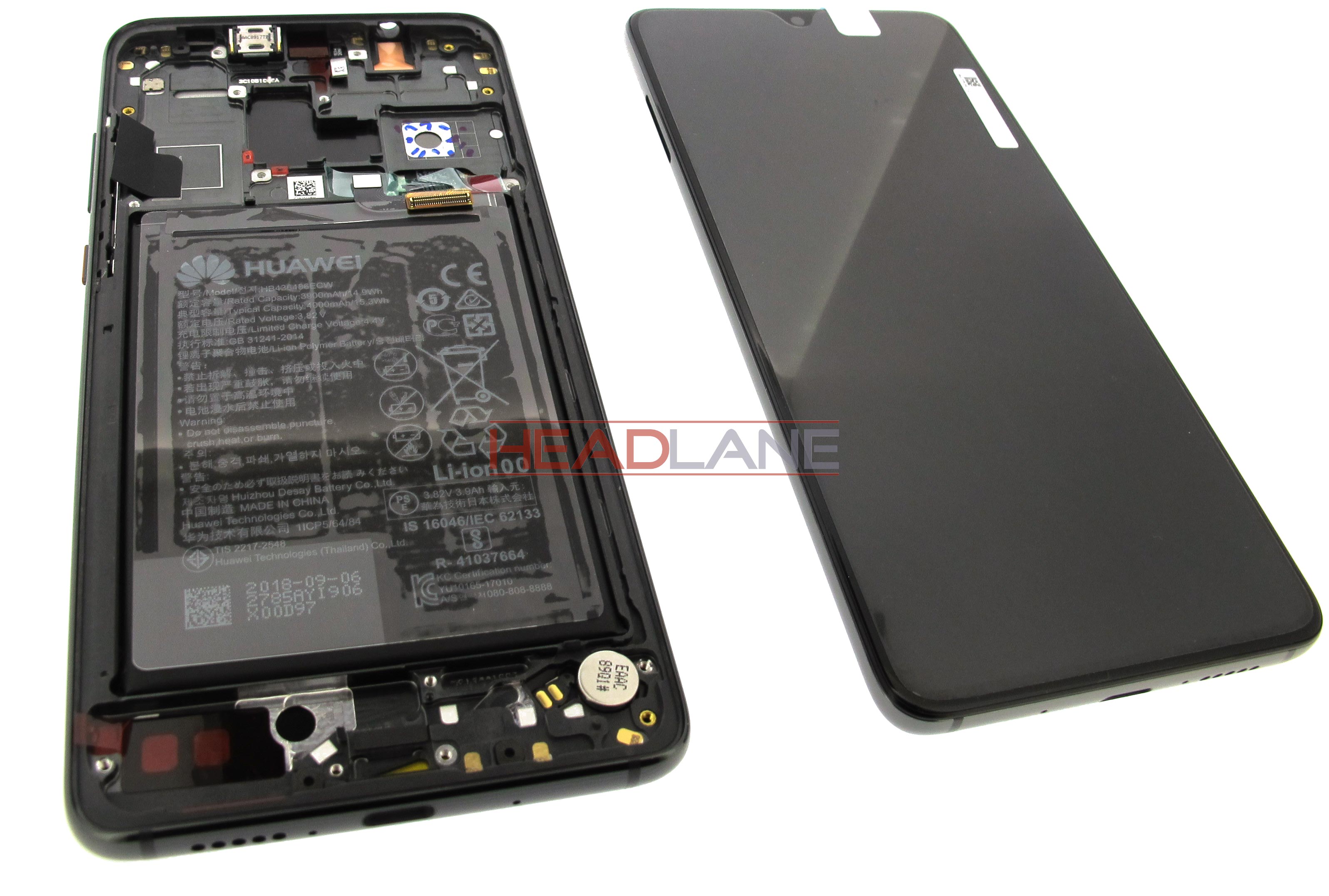 Huawei Mate 20 LCD / Touch + Battery Assembly - Black