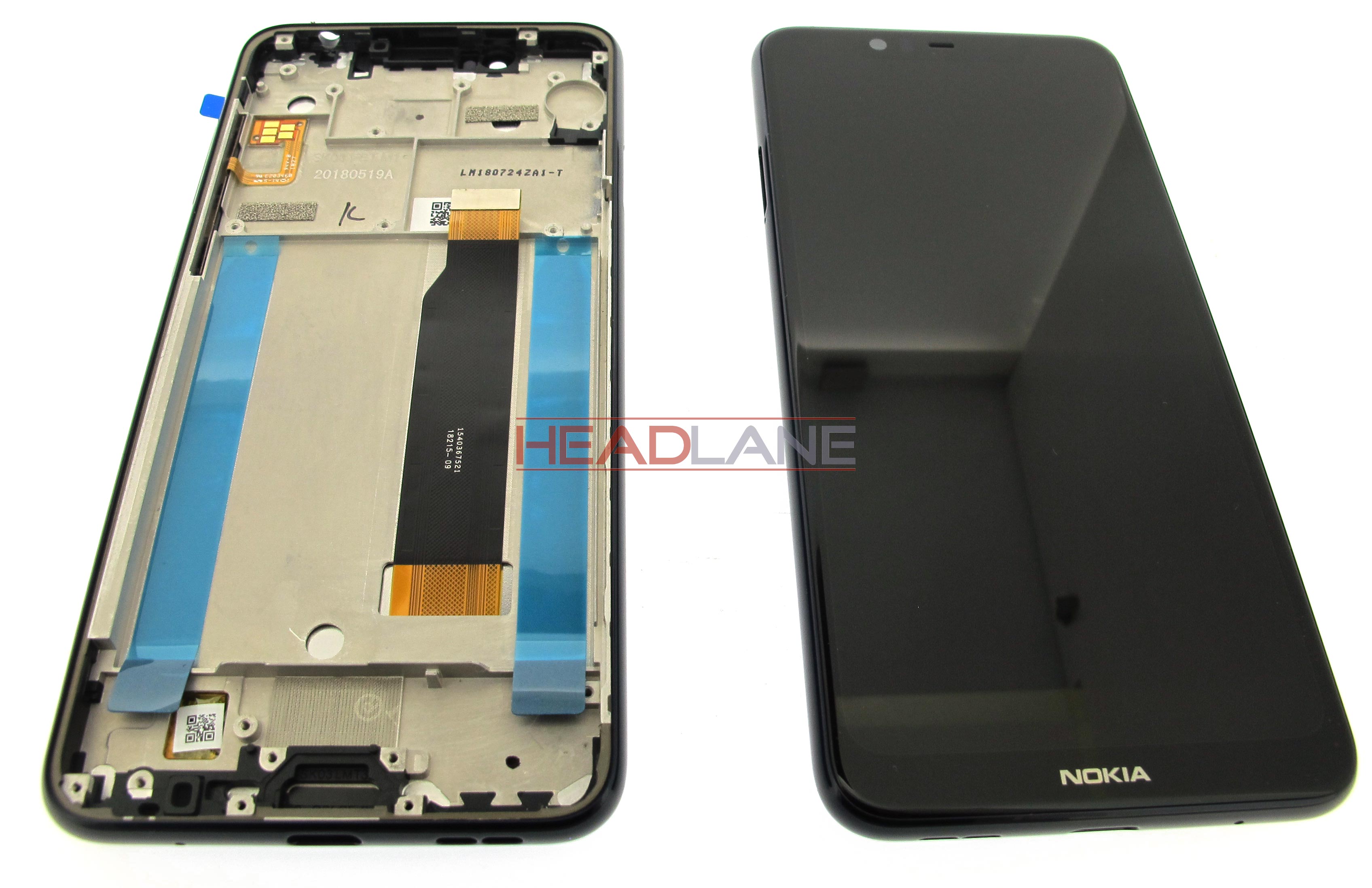 Nokia 5.1+ TA-1105, TA-1108 LCD Display / Screen + Touch / Digitizer - Black