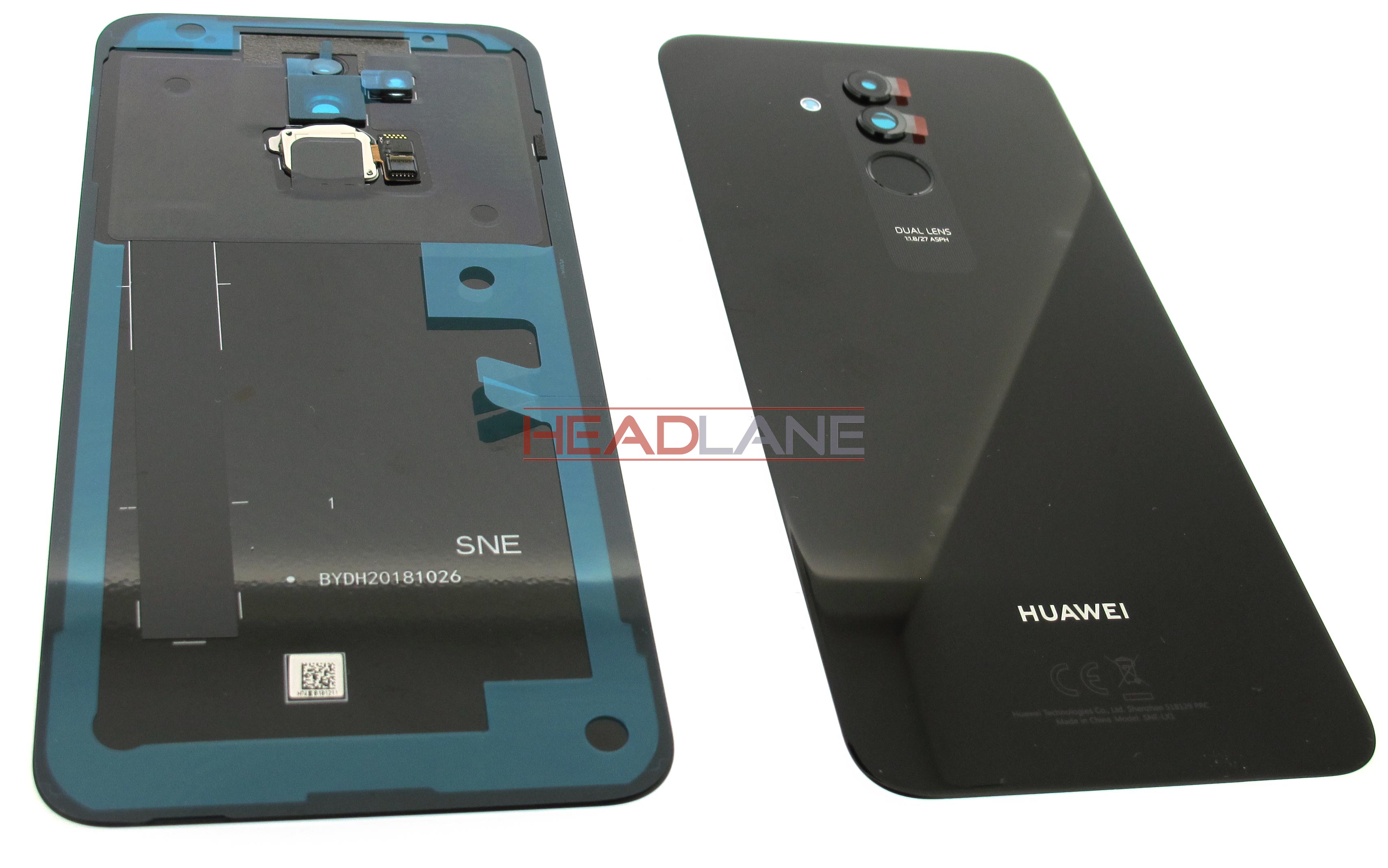 Huawei Mate 20 Lite Battery / Back Cover + Fingerprint Sensor / Reader - Black