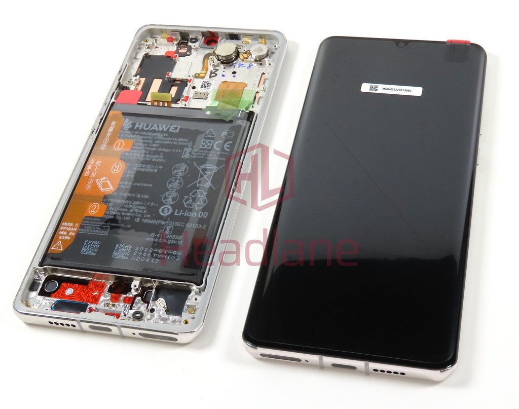 Huawei P30 Pro LCD Display / Screen + Touch + HB486486ECW Battery - Silver (B Grade)