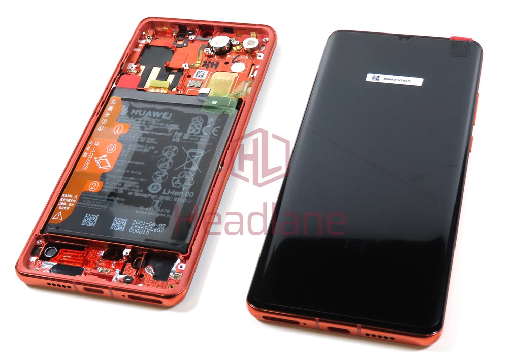 Huawei P30 Pro LCD Display / Screen + Touch + HB486486ECW Battery - Amber Sunrise (B G rade)