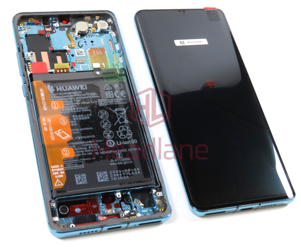 Huawei P30 Pro LCD Display / Screen + Touch + HB486486ECW Battery - Aurora Blue (B Grade)