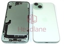 iPhone 15 Plus Back / Battery Cover + Small Parts - Green (Pulled - Grade A)