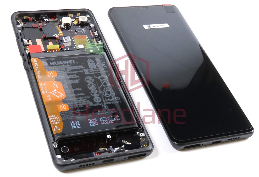 Huawei P30 Pro LCD Display / Screen + Touch + HB486486ECW Battery - Black (B Grade)