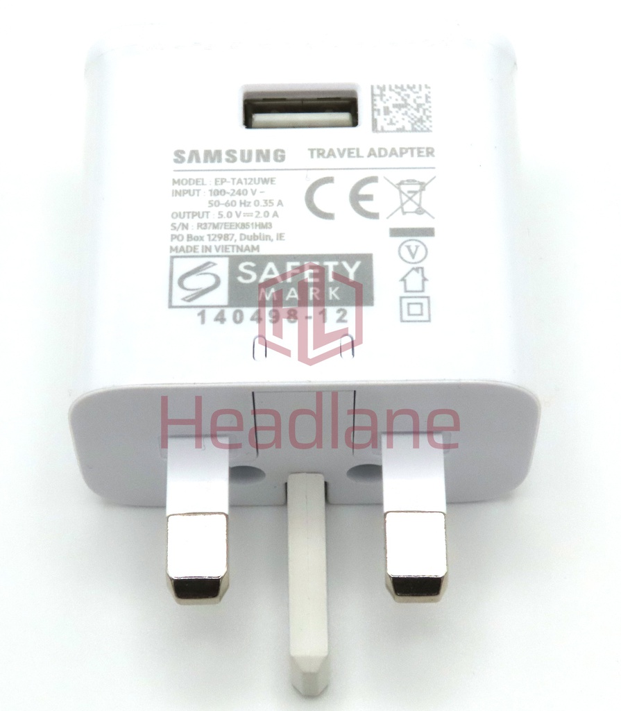 Samsung EP-TA12UWE 5V 2A 10W Charger Head - White (UK 3 Pin)