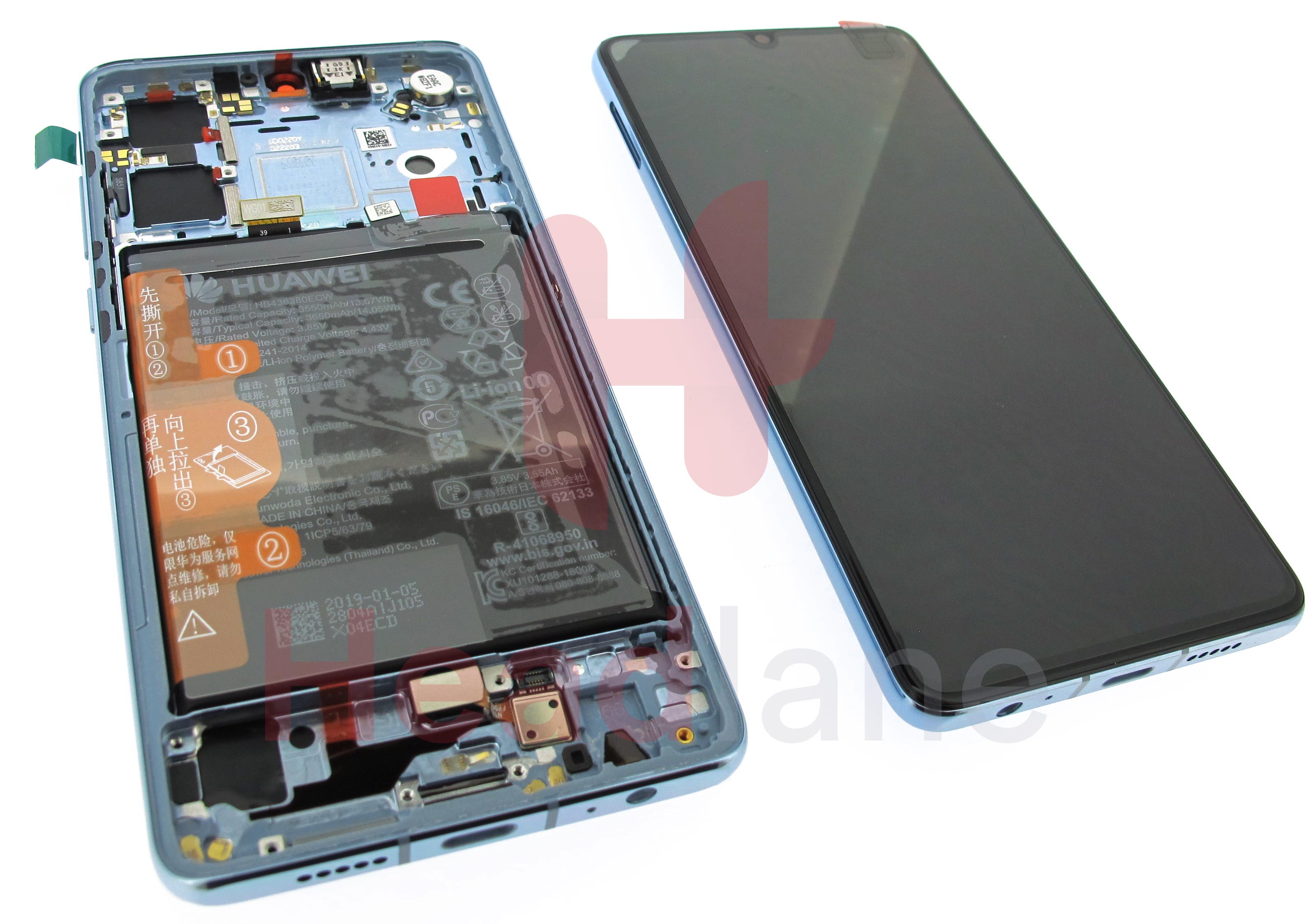 Huawei P30 LCD Display / Screen + Touch + Battery Assembly - Breathing Crystal