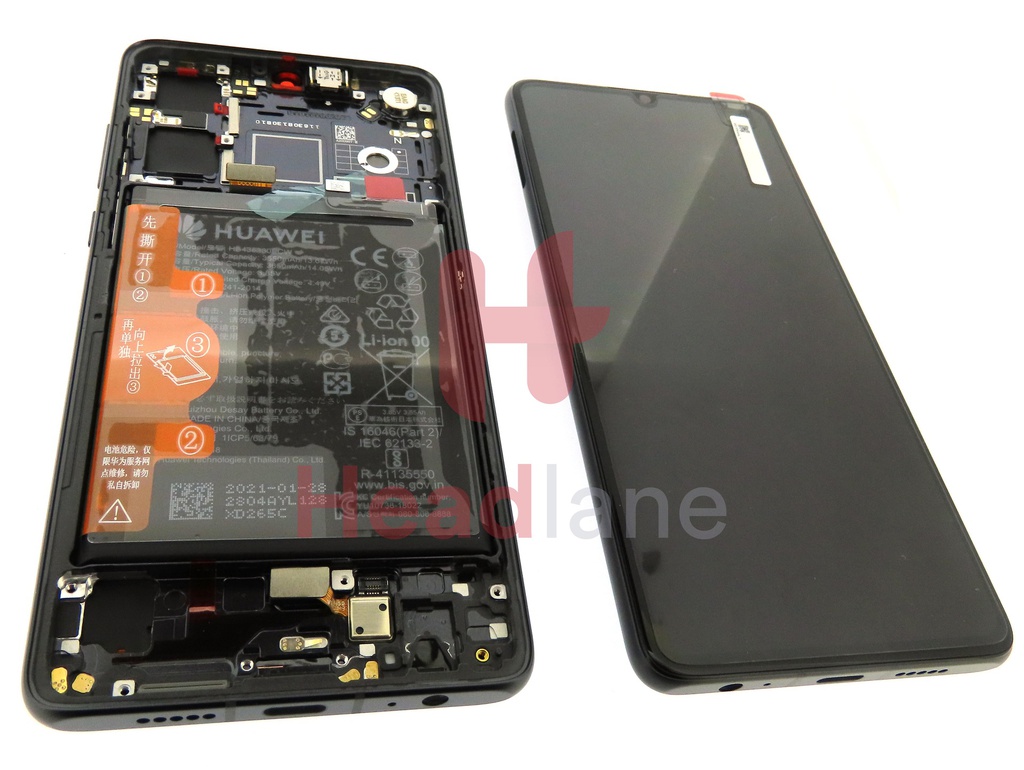 Huawei P30 LCD Display / Screen + Touch + Battery Assembly - Black (Old Version) (No Box)