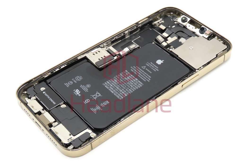 iPhone 12 Pro Max Back / Battery Cover + Small Parts - Gold (Pulled - Grade A)