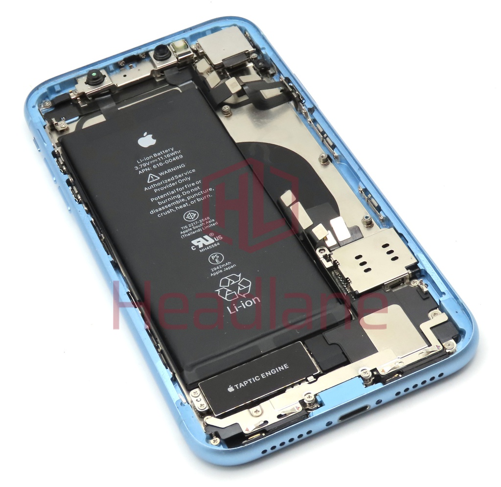 Apple iPhone XR Back / Battery Cover + Small Parts - Blue (Pulled - Grade A)