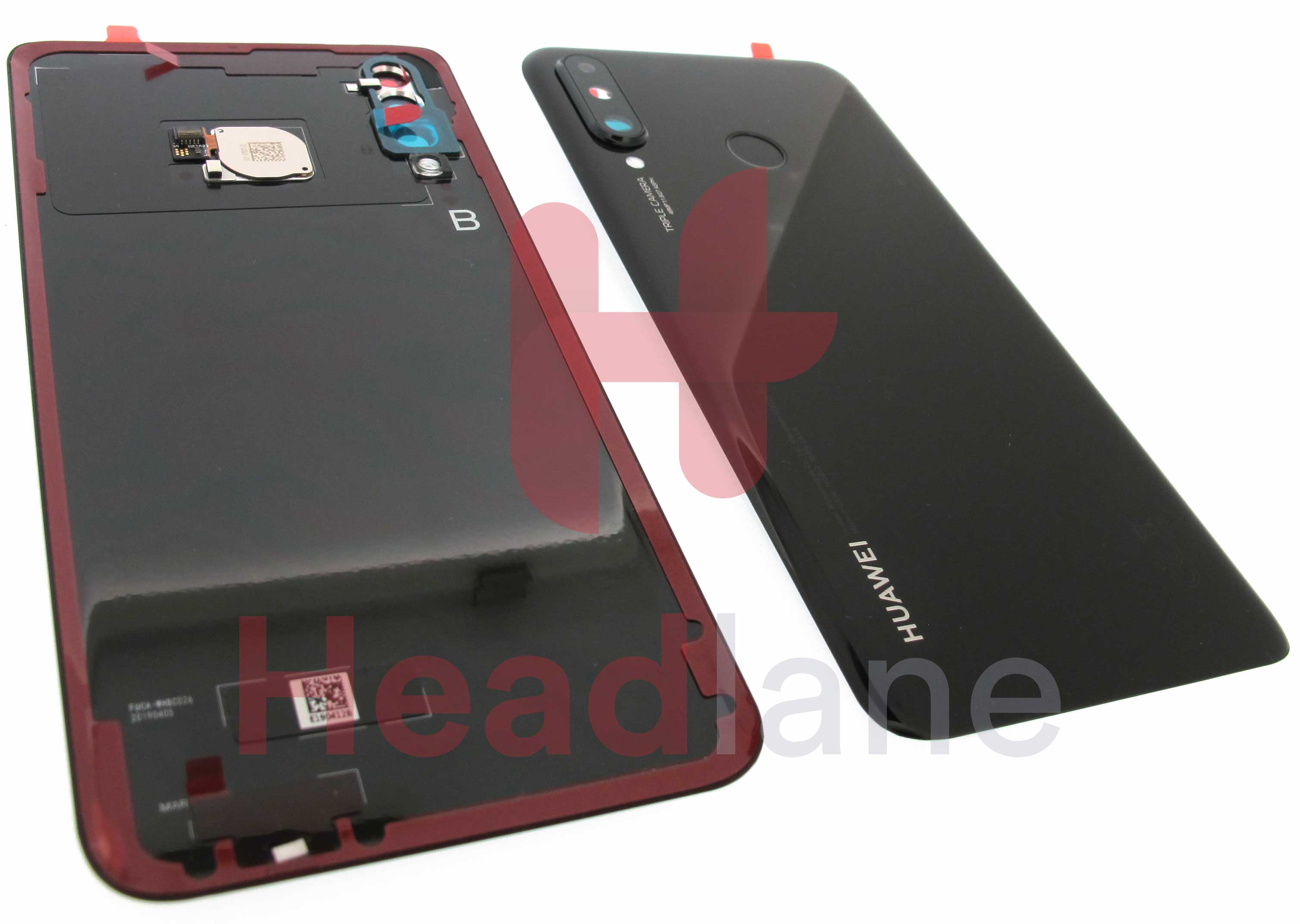 Huawei P30 Lite Back / Battery Cover + Fingerprint Sensor - Black