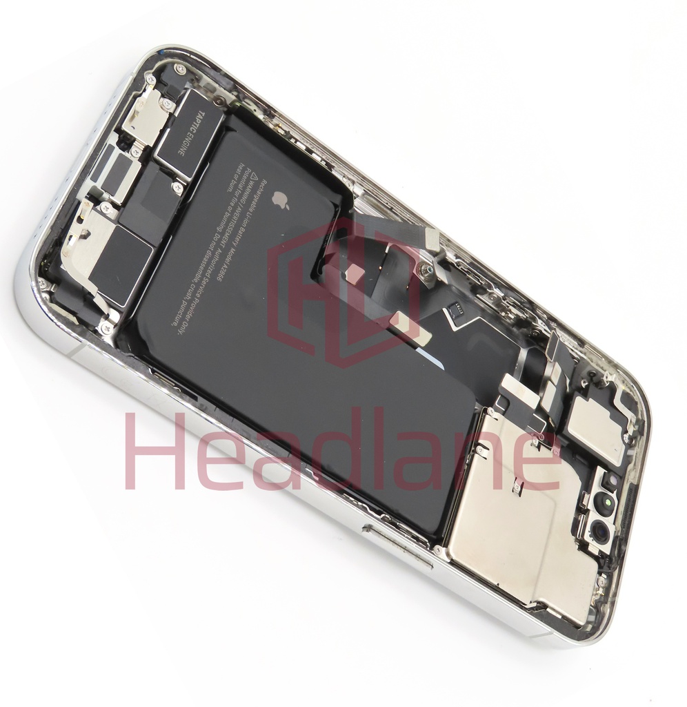 iPhone 14 Pro Back / Battery Cover + Small Parts - Silver (Pulled - Grade B)