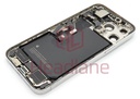 iPhone 14 Pro Max Back / Battery Cover + Small Parts - Silver (Pulled - Grade C) (No Camera)