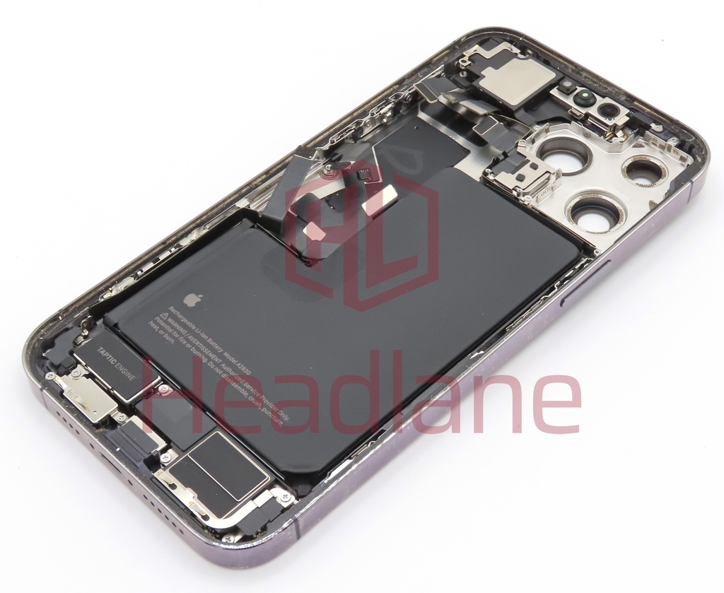 iPhone 14 Pro Max Back / Battery Cover + Small Parts - Purple (Pulled - Grade C) (No Camera)