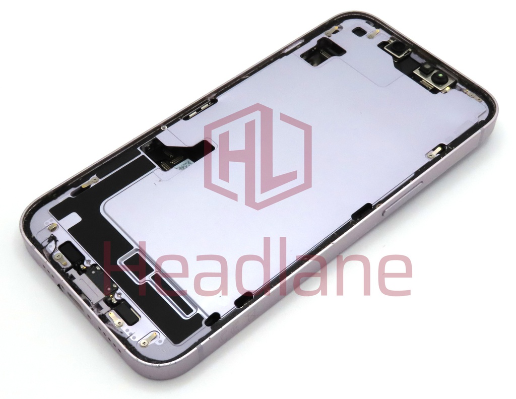 iPhone 14 Back / Battery Cover + Small Parts - Purple (Pulled - Grade C)