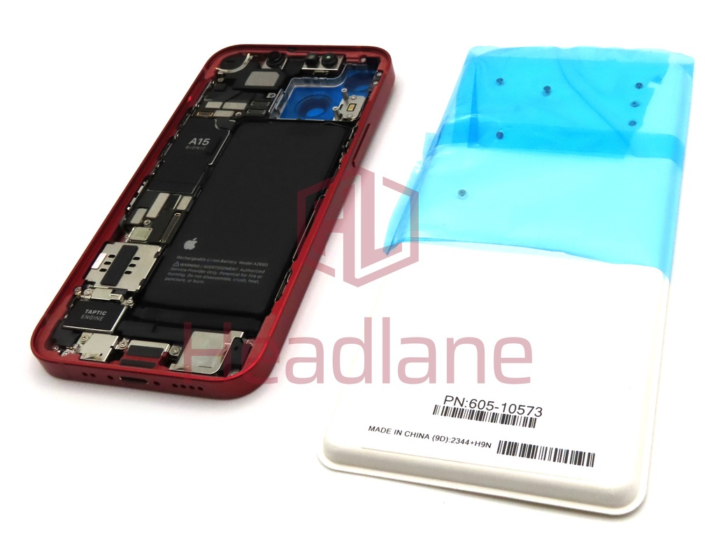 Apple iPhone 13 Mini Rear Assembly + Logic Board 128gb - Red (Service Pack)