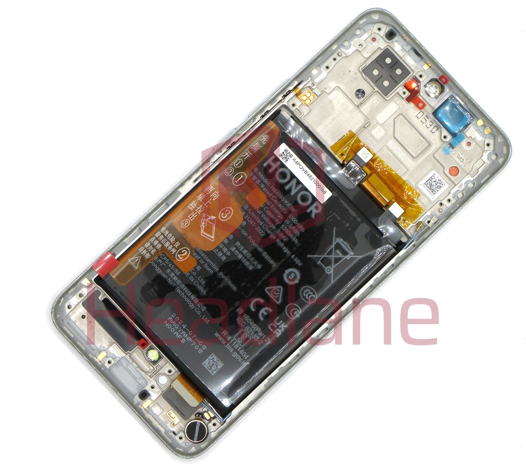 Honor 200 LCD Display / Screen + Touch + HB496590EIW Battery - Moonlight White