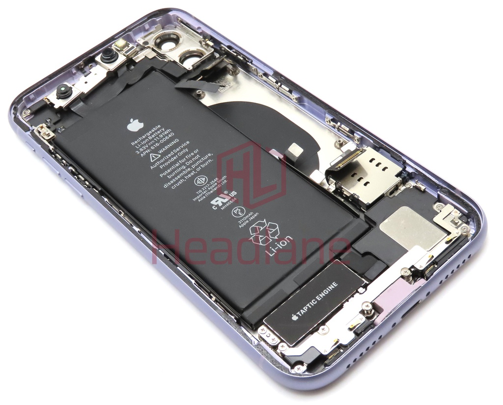 Apple iPhone 11 Back / Battery Cover + Small Parts - Purple (Pulled - Grade B) (No Camera)