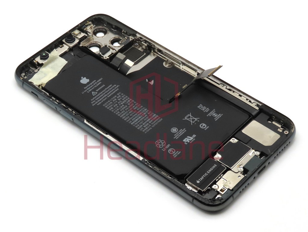 Apple iPhone 11 Pro Max Back / Battery Cover + Small Parts - Midnight Green (Pulled - Grade C) (No Camera)