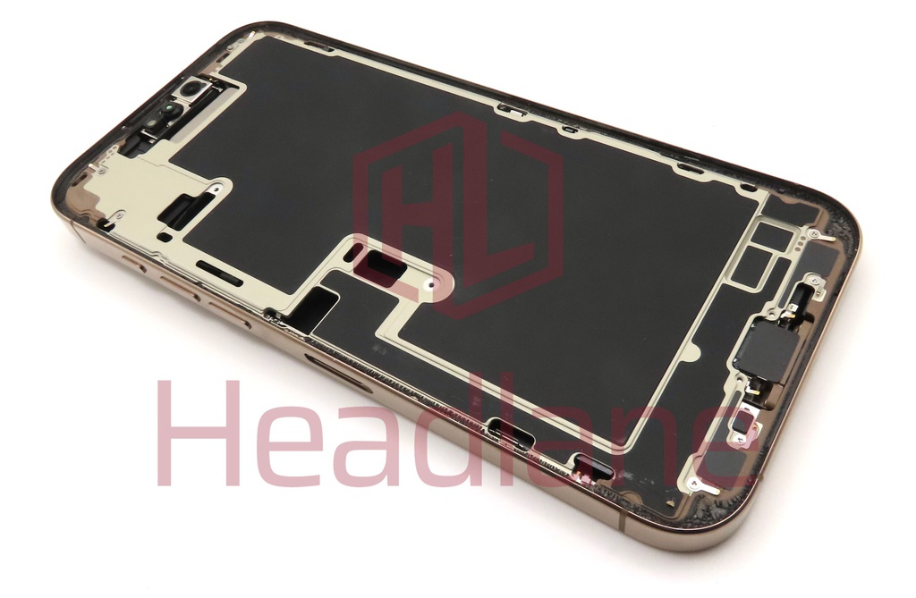 Apple iPhone 16 Pro Max Back / Battery Cover + Small Parts - Desert Titanium (Pulled - Grade A)