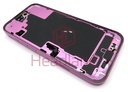 Apple iPhone 16 Back / Battery Cover + Small Parts - Pink (Pulled - Grade A) (No Camera)