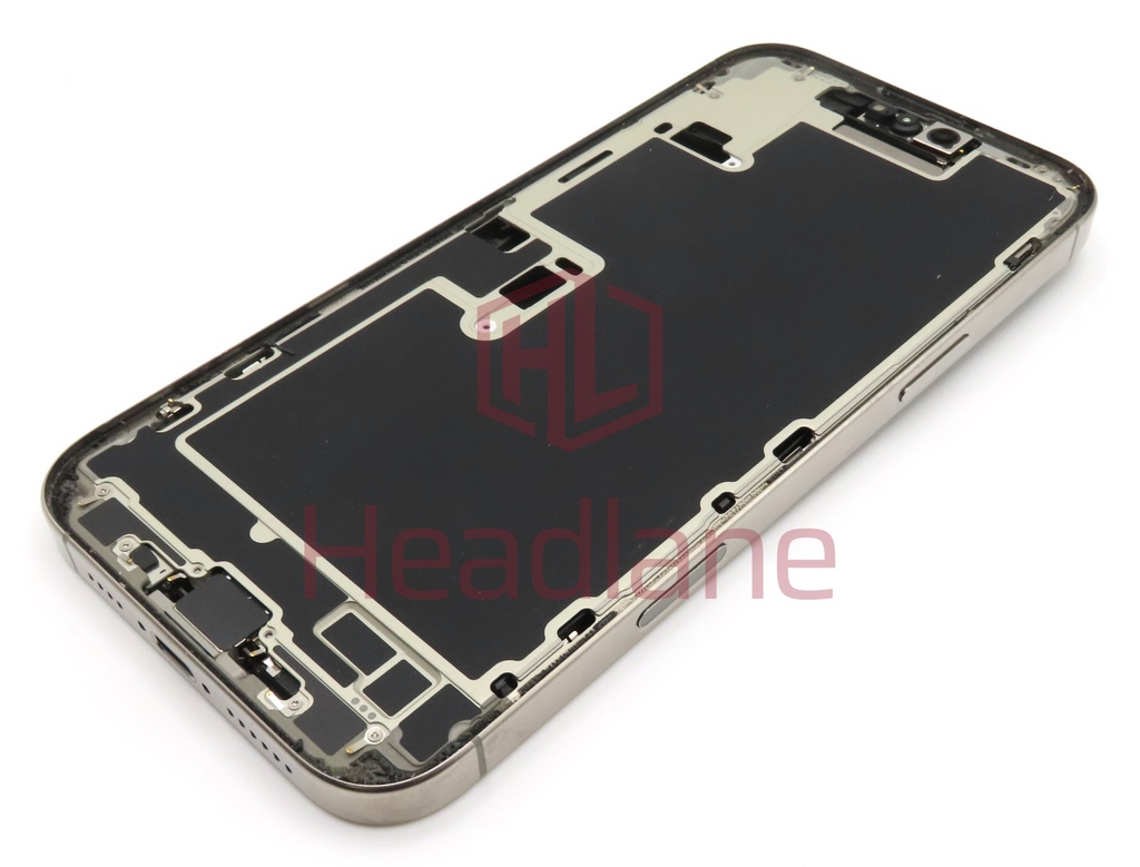 Apple iPhone 16 Pro Max Back / Battery Cover + Small Parts - Natural Titanium (Pulled - Grade A)