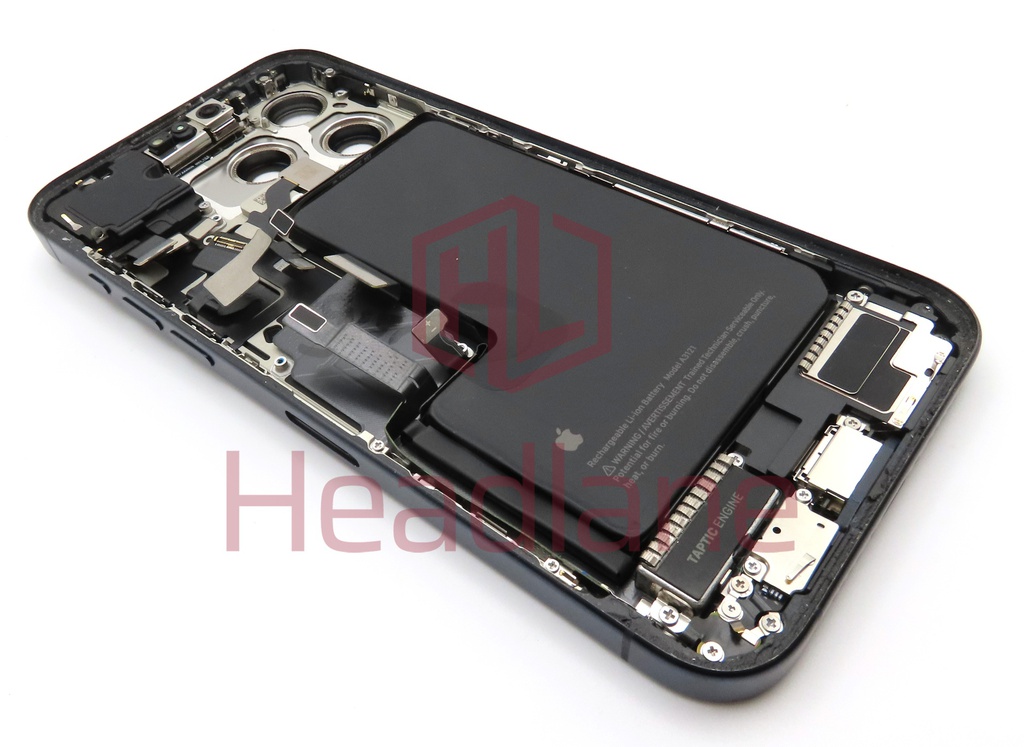 Apple iPhone 15 Pro Max Back / Battery Cover + Small Parts - Blue Titanium (Pulled - Grade A) (No Camera)
