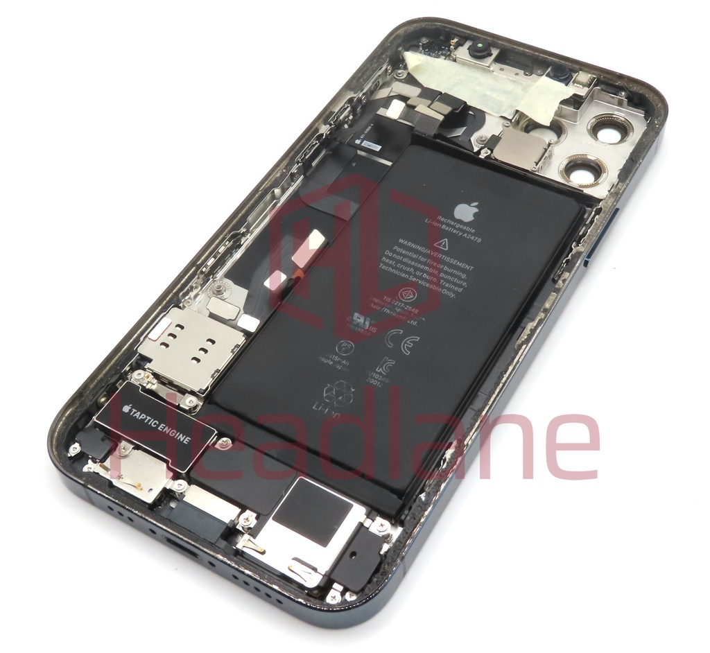 Apple iPhone 12 Pro Back / Battery Cover + Small Parts - Blue (Grade C) (No Camera)