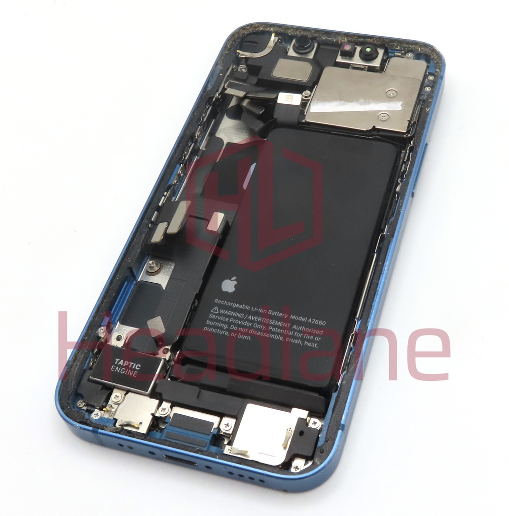 Apple iPhone 13 Mini Back / Battery Cover + Small Parts - Blue (Pulled - Grade C)