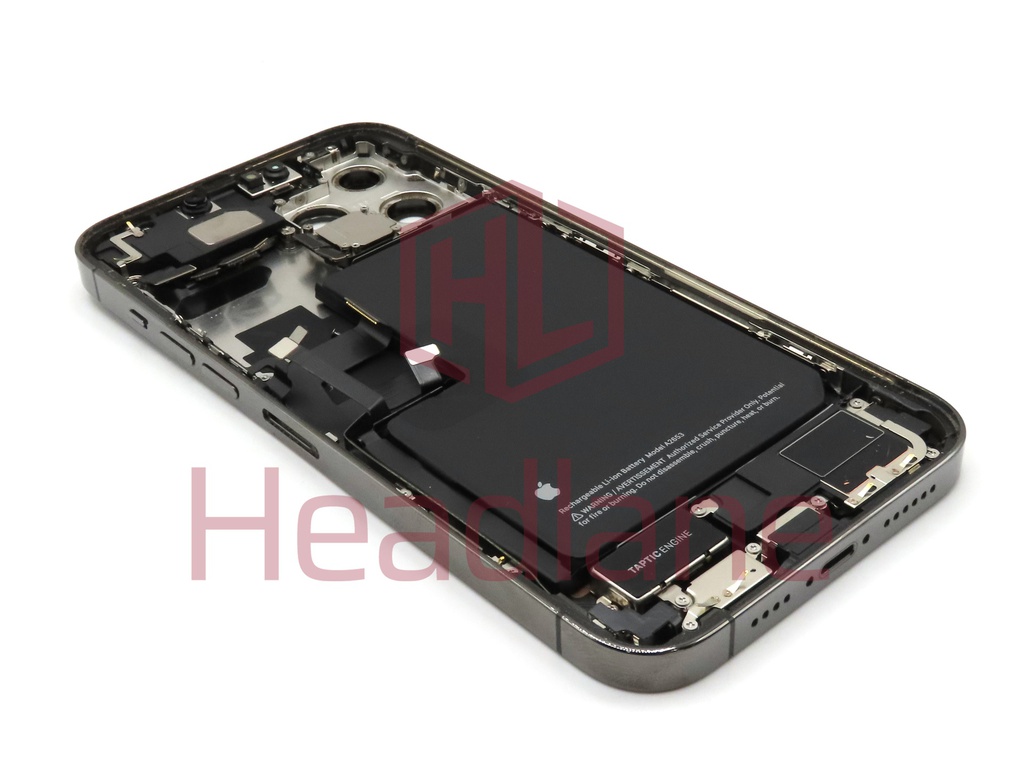 Apple iPhone 13 Mini Back / Battery Cover + Small Parts - Graphite (Pulled - Grade B) (No Camera)