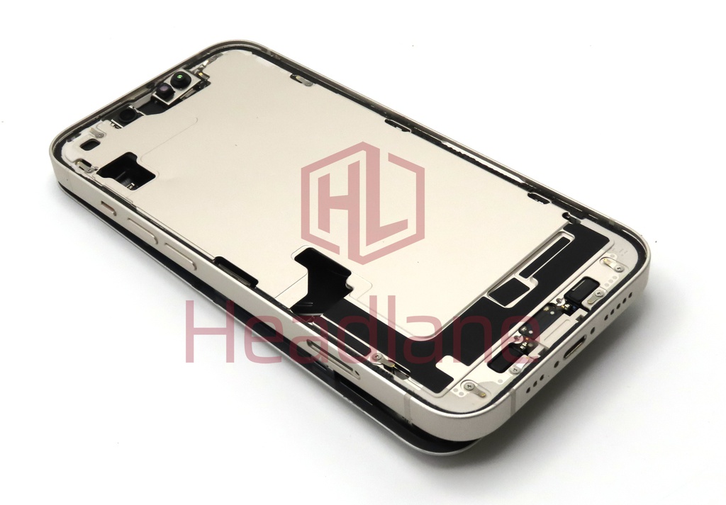 iPhone 14 Back / Battery Cover + Small Parts - Starlight (Pulled - Grade B)