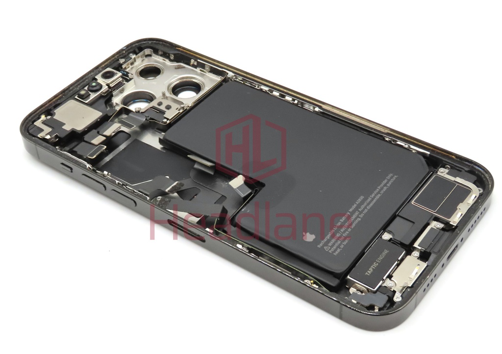 iPhone 14 Pro Max Back / Battery Cover + Small Parts - Black (Pulled - Grade B) (No Camera)