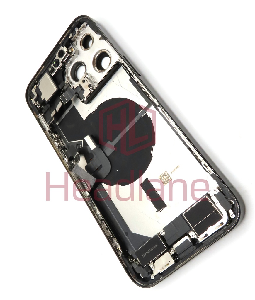 iPhone 14 Pro Max Back / Battery Cover + Small Parts - Black (Pulled - Grade B) (No Camera) (No Battery)