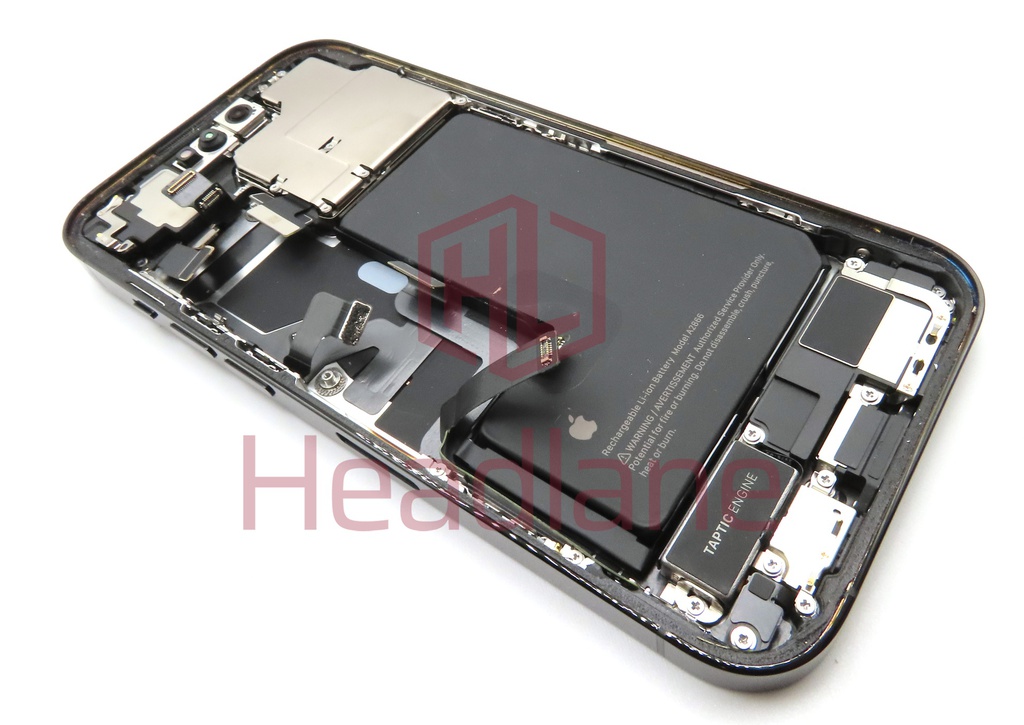 iPhone 14 Pro Back / Battery Cover + Small Parts - Black (Pulled - Grade B)